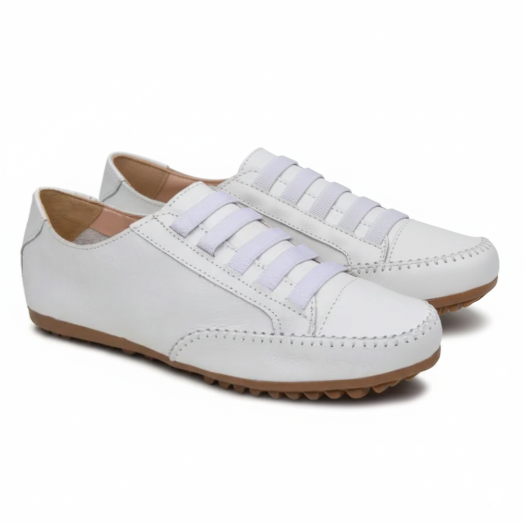 Mocatênis Paola Ferrara - COURO LEGÍTIMO - (BRANCO) - TODO FORRADO - 10x R$19,99